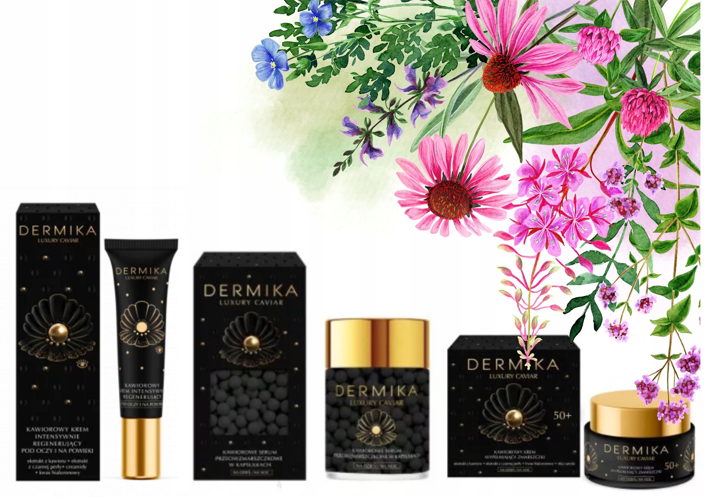Dermika 50+ pro ženy, které oceňují luxusní péči a jsou připraveny k předání