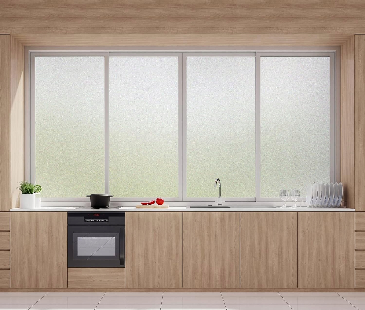 FOLIA NA SZYBĘ OKIENNA MATOWA MLECZNA SZRONIONA PRYWATNOŚĆ 45*100cm Kolor biały przezroczysty inny