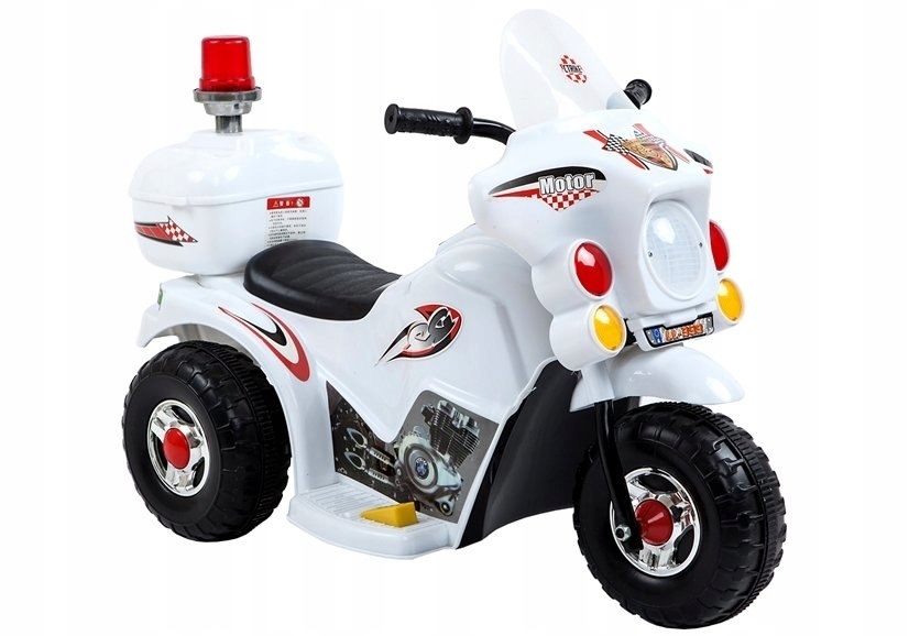 MOTOR MOTOCYKL NA AKUMULATOR LL999 BIAŁY