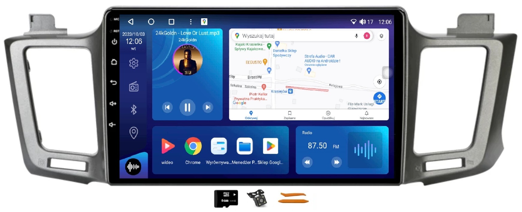 Radio Android Navigácia Toyota RAV4 4 XA40 12-18 4/64GB Lte 4G CarPlay Gps