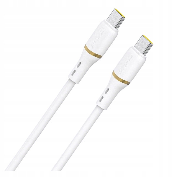 Kabel Dudao L25C Usb- C Usb- C silikonowy 60W 1m biały Dudao