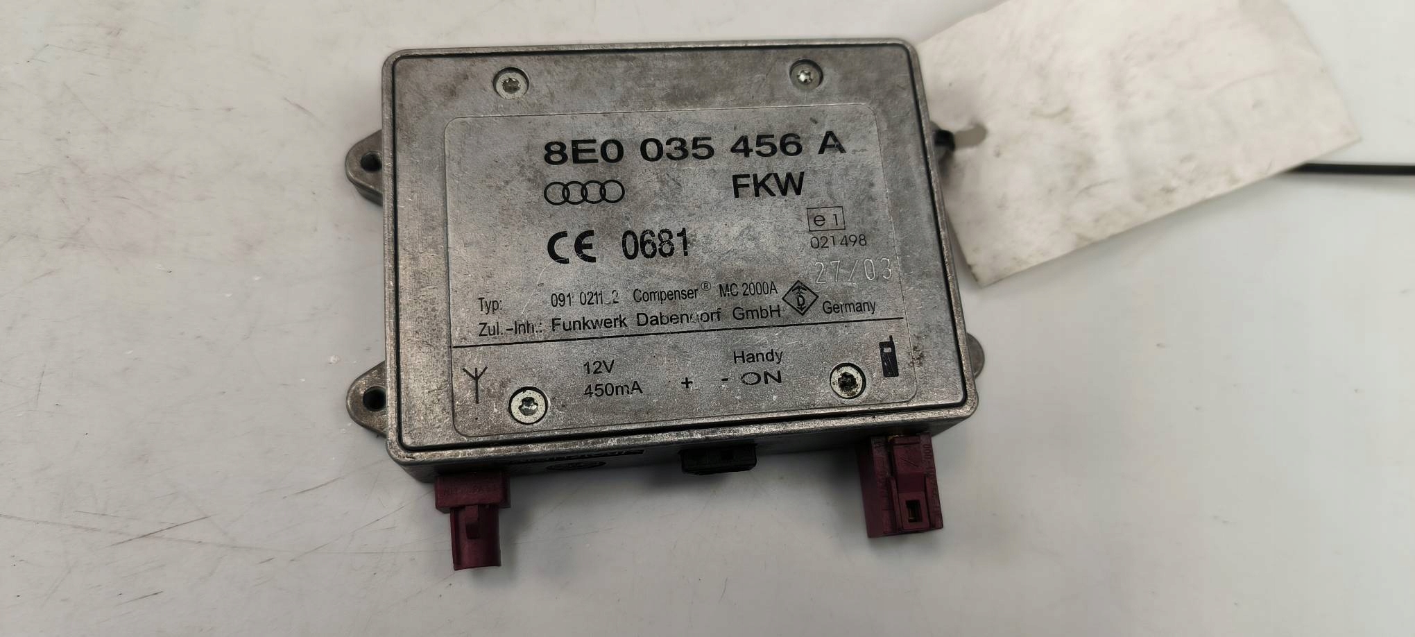 amplifier ANTENY 8E0035456A AUDI A4 B6