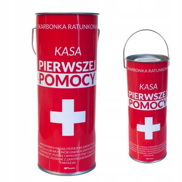 

Skarbonka puszka wysoka Kasa pierwszej pomocy