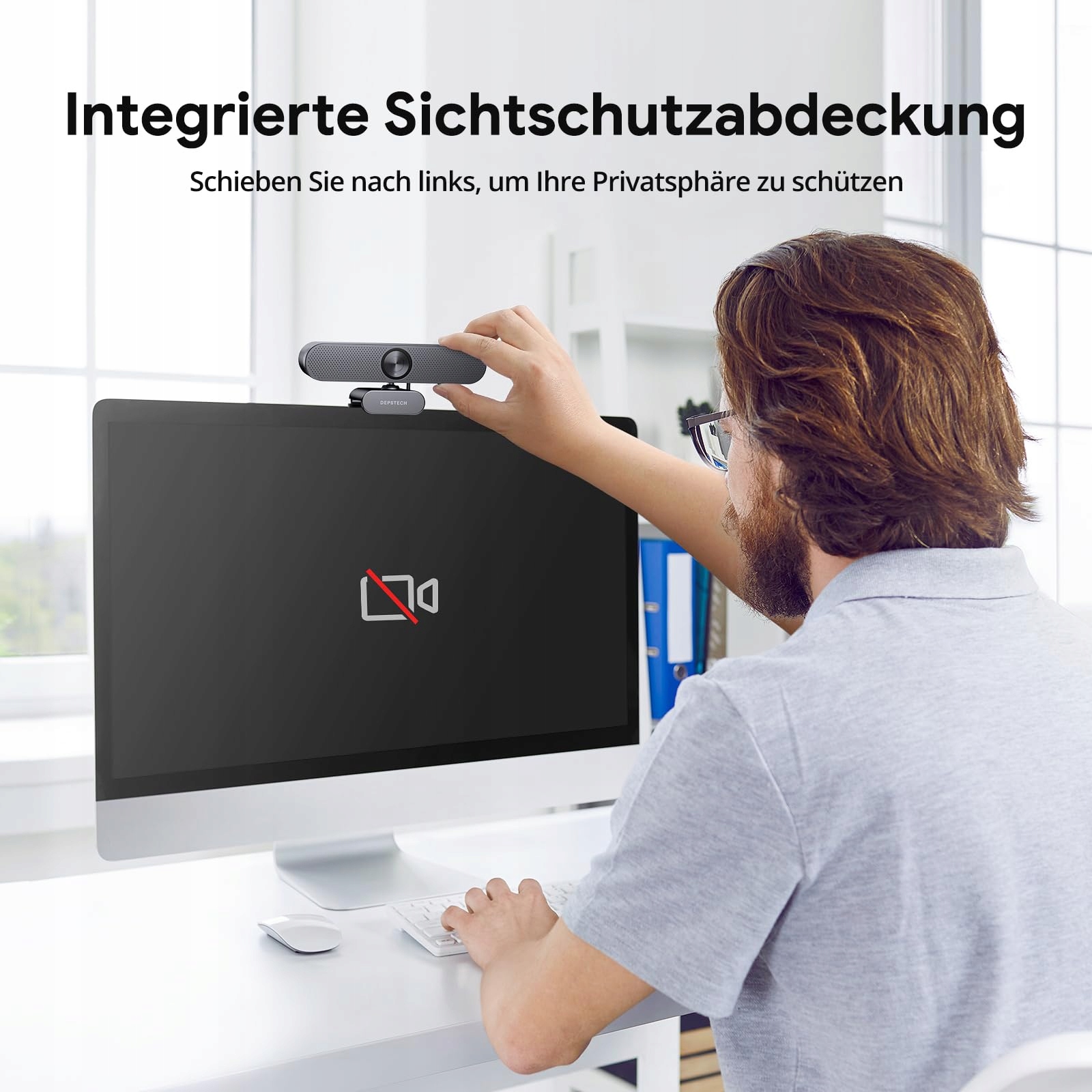 DEPSTECH Kamera Internetowa 4K Ultra HD Mikrofon Zoom Autofokus PC Mac — miniatura 6