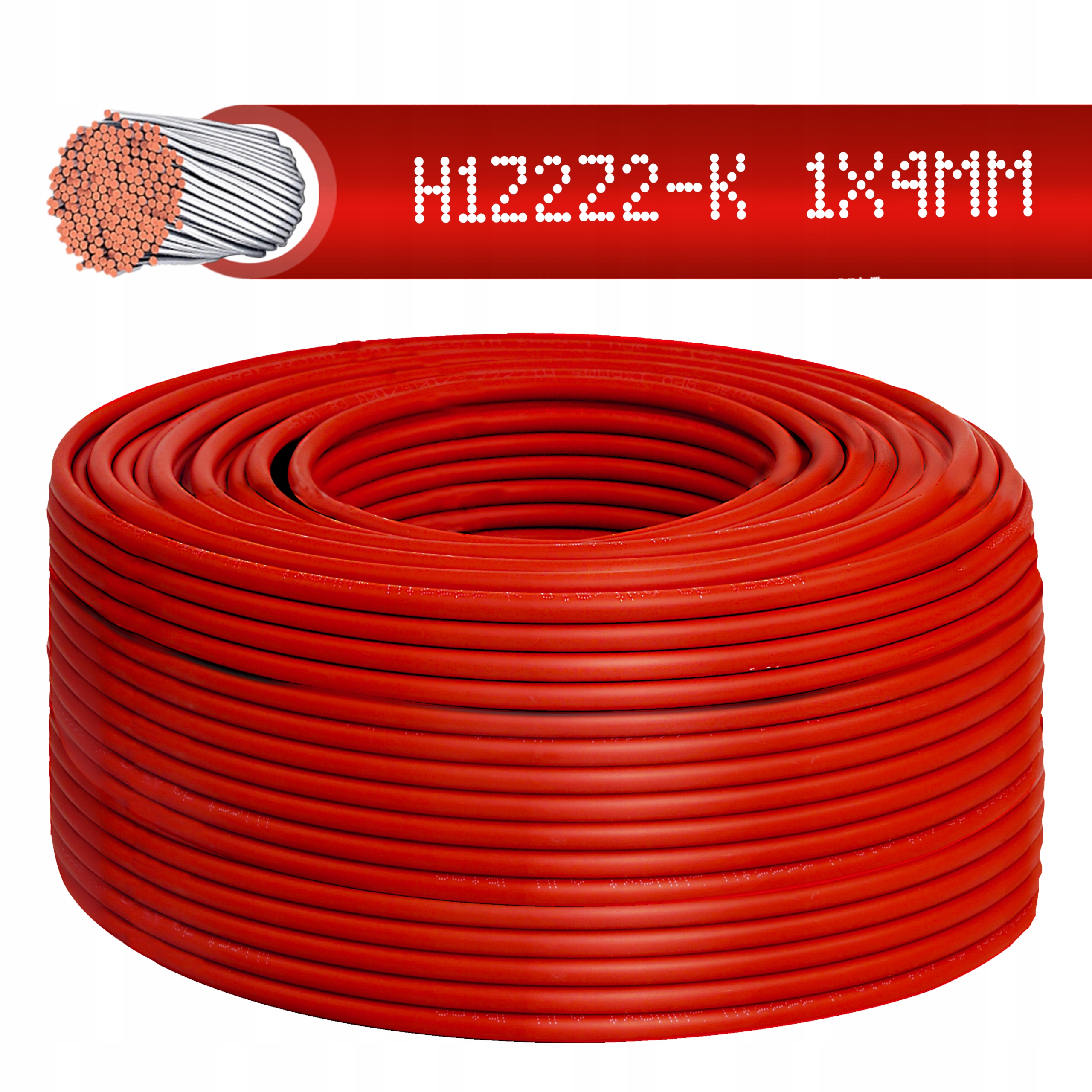 

Kabel Przewód Solarny Czerwony 4mm2 100M