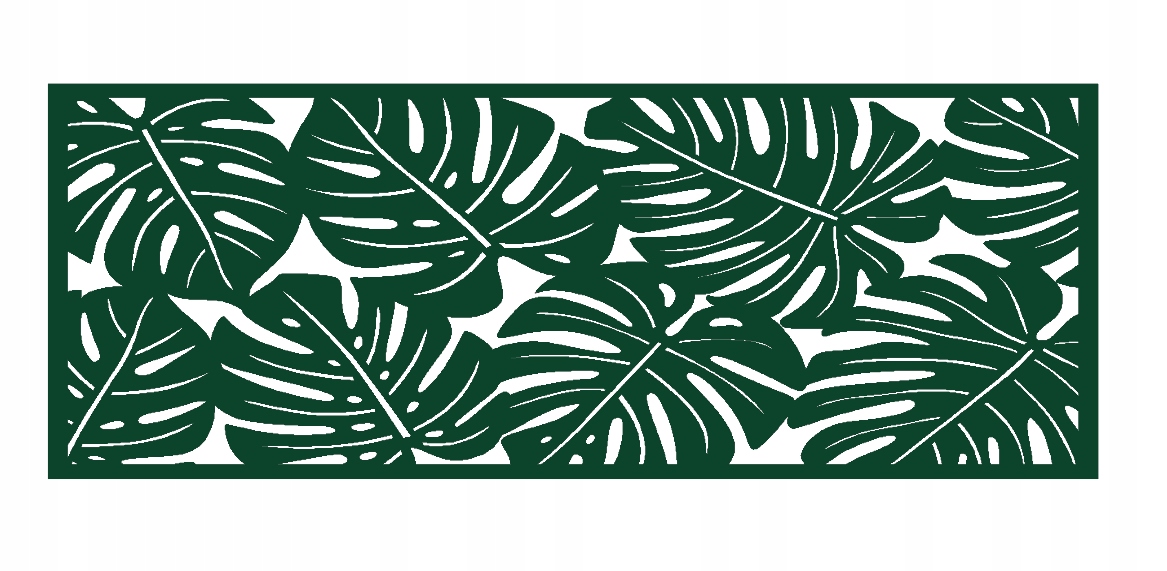 

Bieżnik obrus Dekor 40x120 monstera Ażur zielony