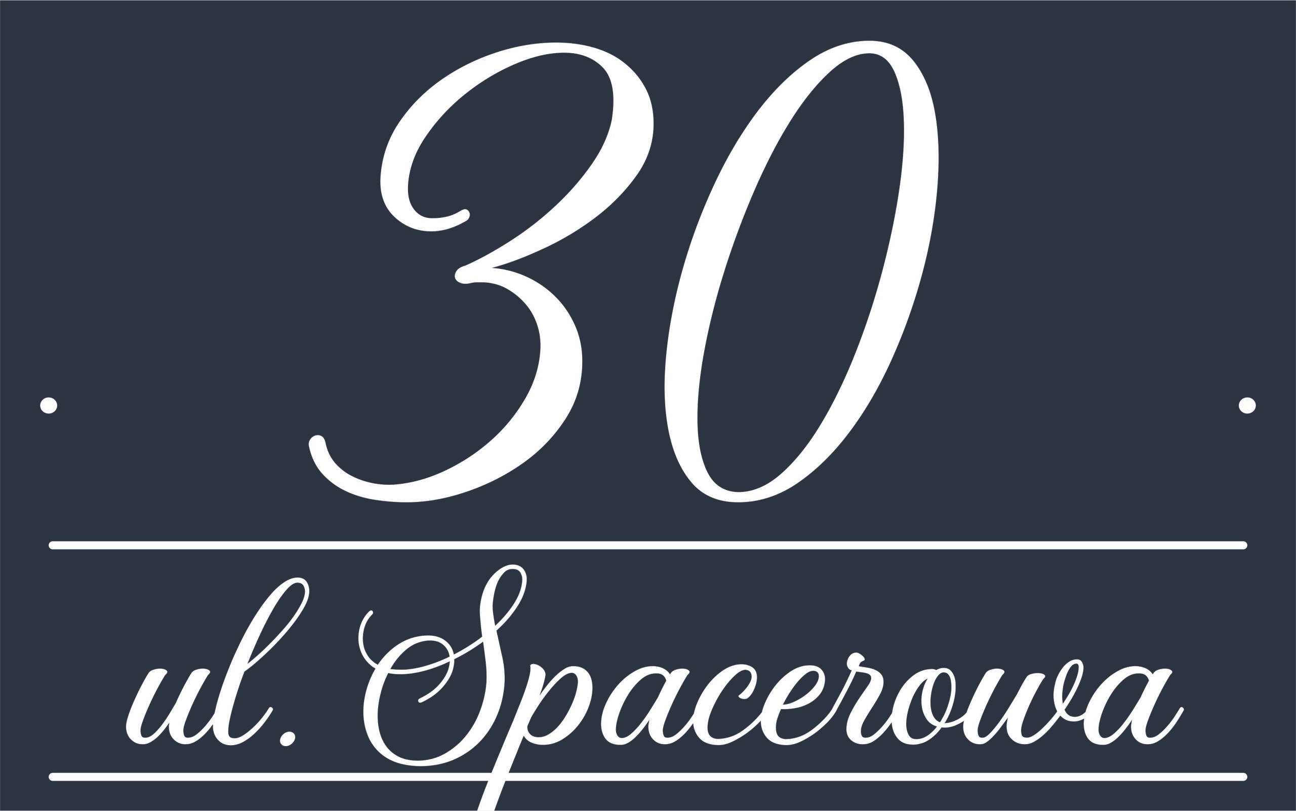 Tabliczka Adresowa Tablica Adresowa Duża - METALOWA - DRUK UV NUMER DOMU