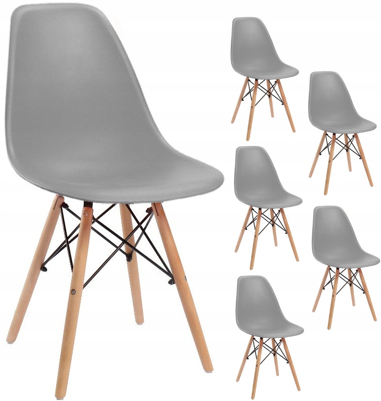 Zestaw krzesła krzesło skandynawskie 6 sztuk