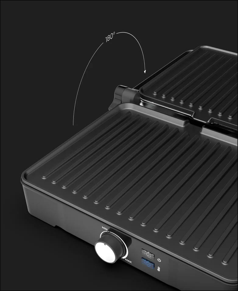 AENO EG2 Grill elektryczny 2000W regulacja temperatury 290×234 mm czarny — 11