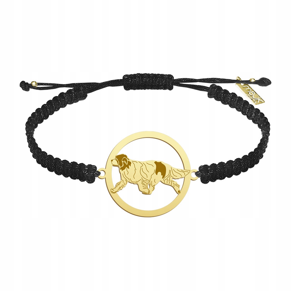 Zlatý náramek z Landseer 925 Makramé Dárek Žena Gravírování Bonus