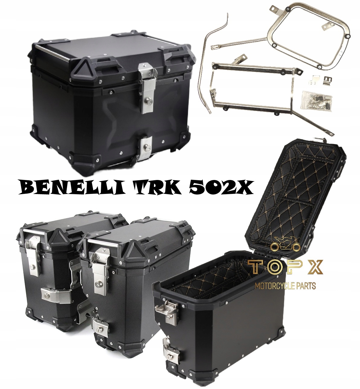 Kufry Hliníkové Boční Kufry Benelli Trk 502X TRK502 X 18-23 3ks