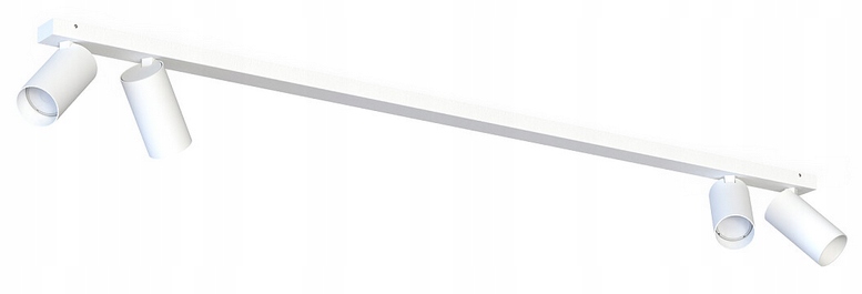 Stropní Svítidlo Mono 4 Závěsný Lustr Led Moderní Tuba Bílá Lišta