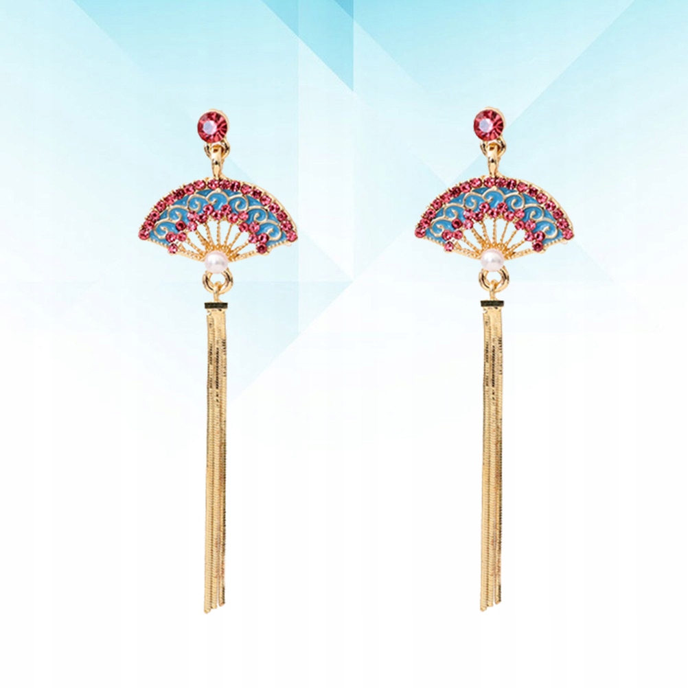 KOLCZYKI PERŁOWE DLA KOBIET Z KRYSZTAŁEM Materiał Inny