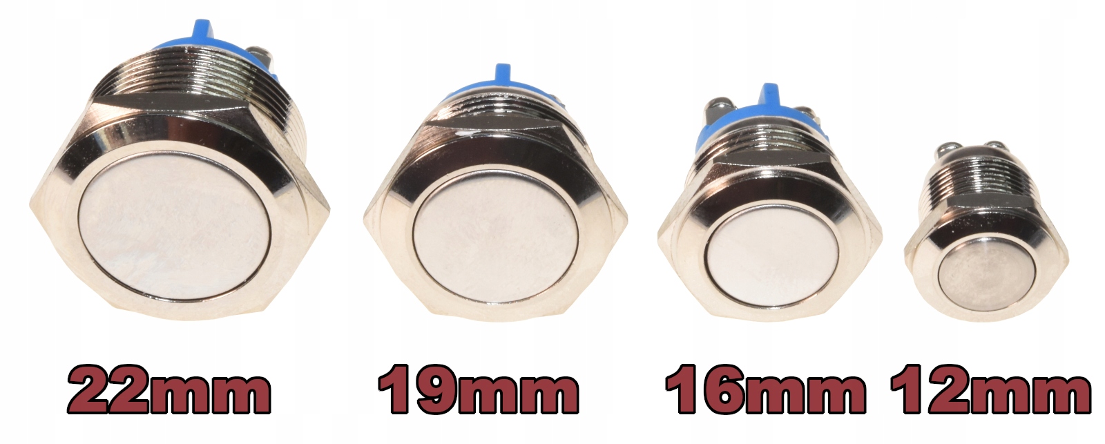 Przełącznik chwilowy wandaloodporny płaski 12mm Typ przełącznika wandaloodporny