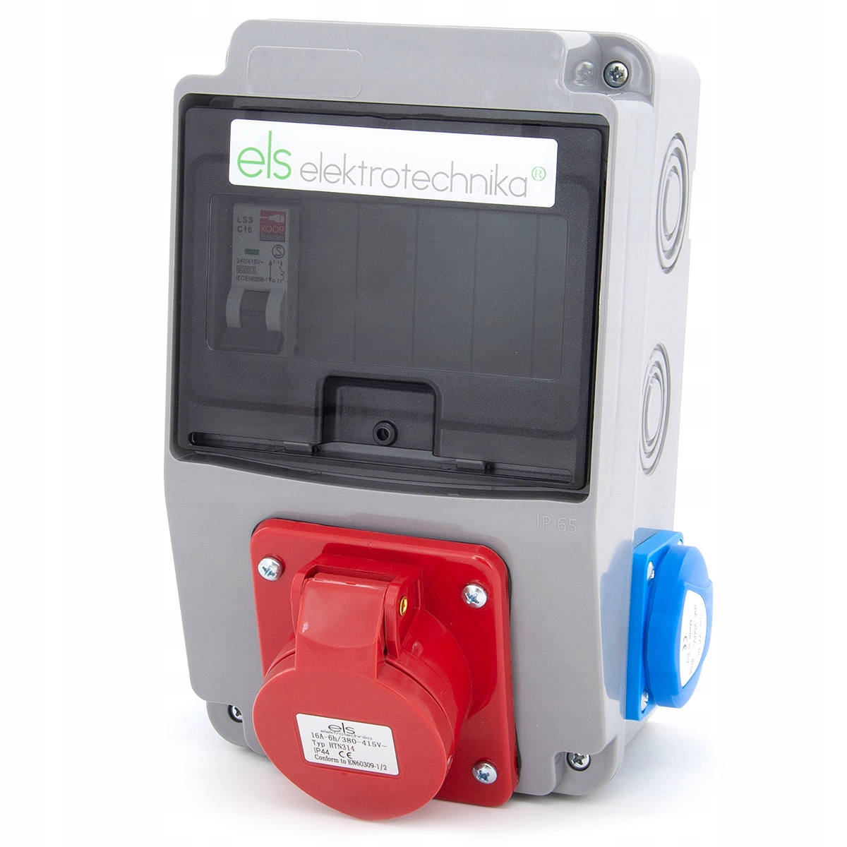 ROZDZIELNICA BUDOWLANA 2* 230V 16A/5 ZABEZPIECZONA