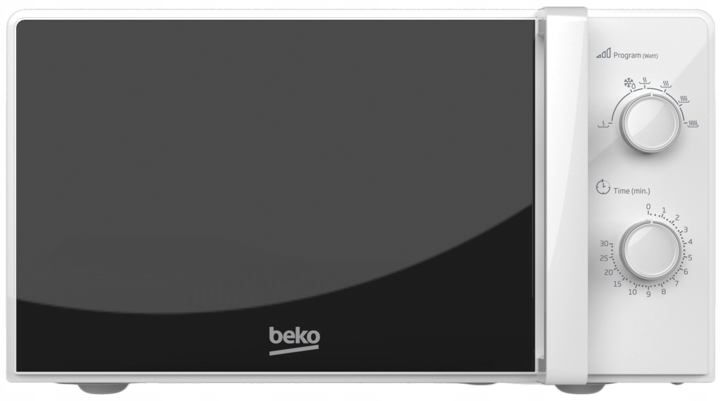 Mikrovlnná rúra Beko MOC20100WFB 700W 20L Časovač 5 úrovní biely