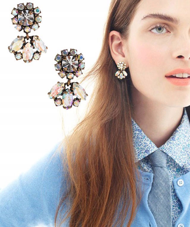 KOLCZYKI CRYSTAL KWIATY OPALIZUJĄCE Cechy nie zawiera niklu