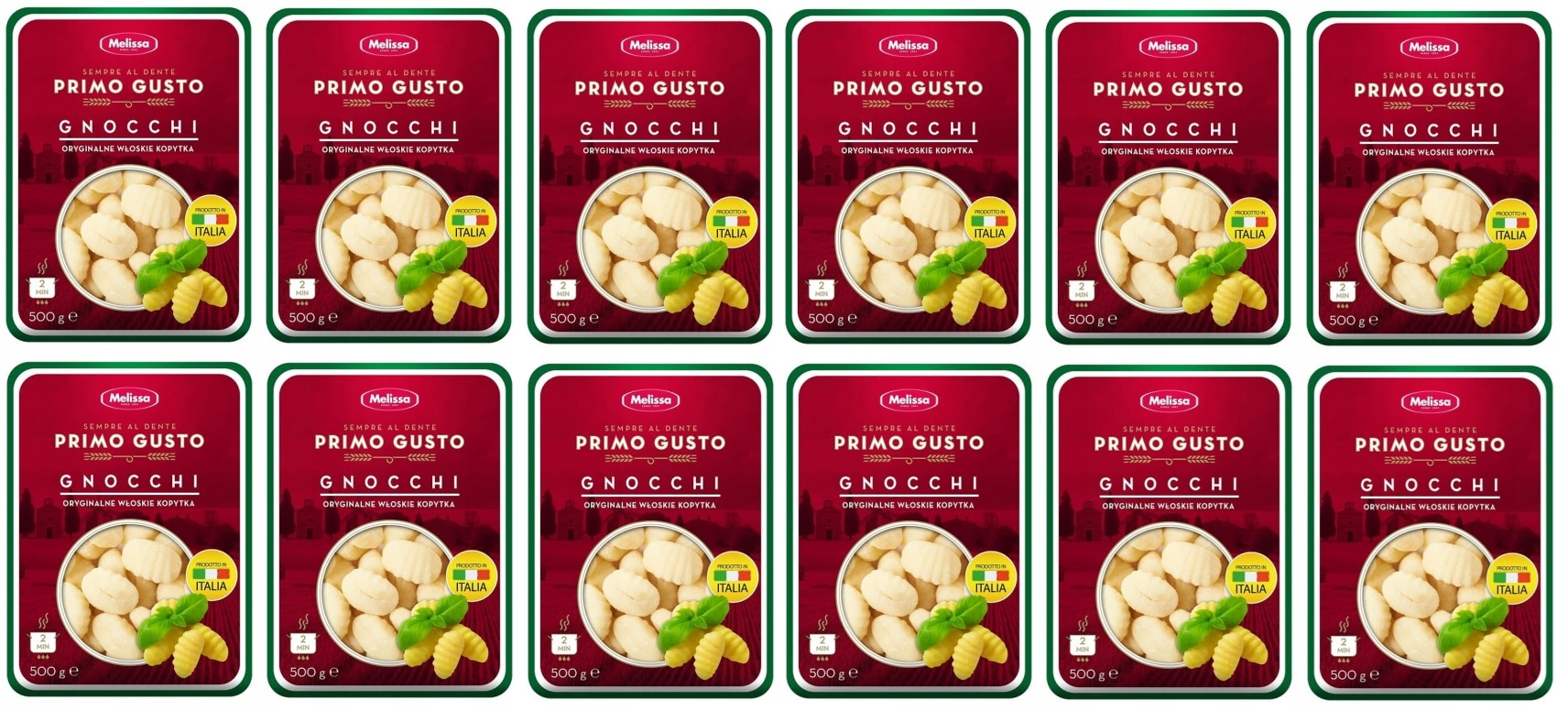12 x 500 g Primo Gusto Gnocchi italské bramborové kopýtko Karton