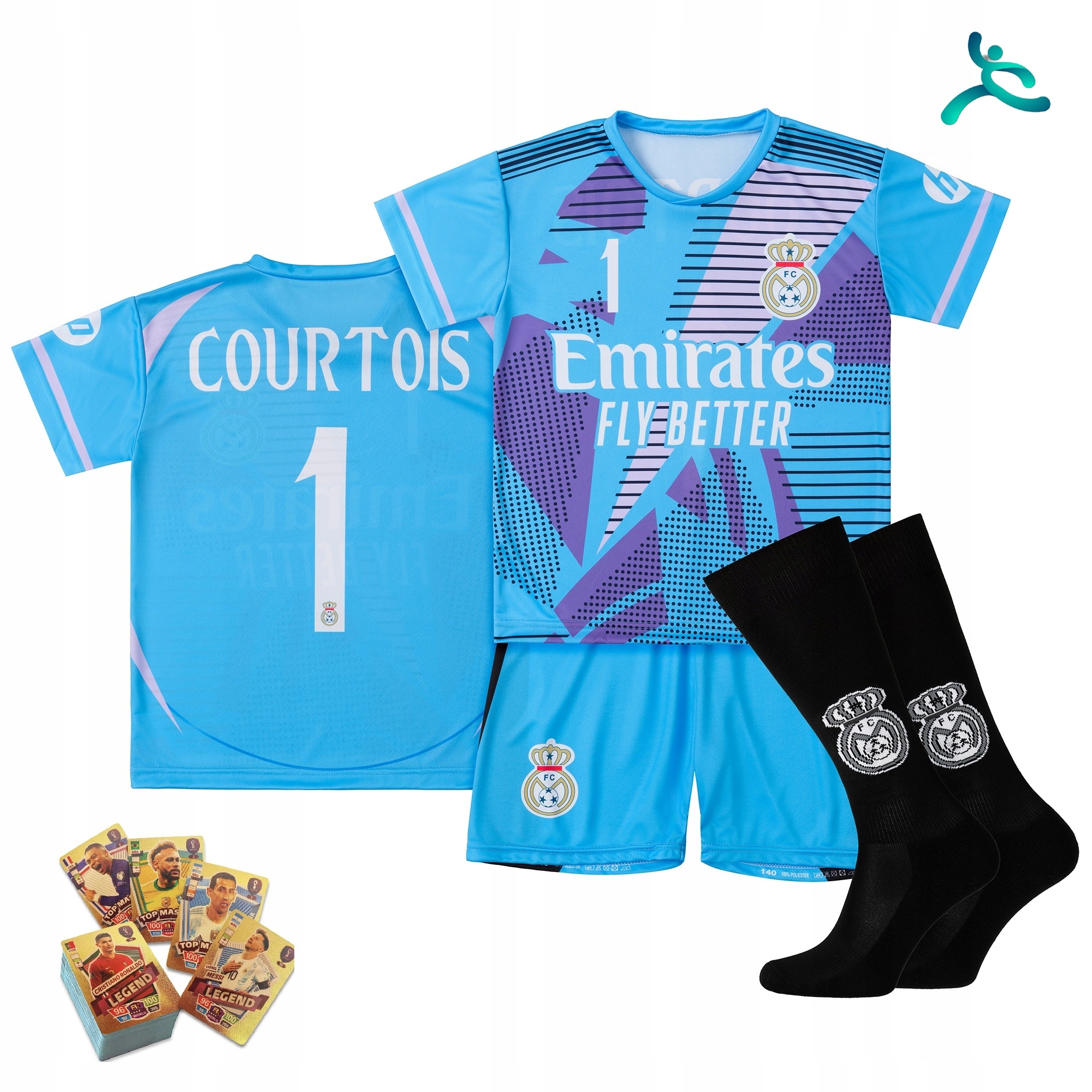 Fotbalové oblečení komplet dárek Courtois vel 110