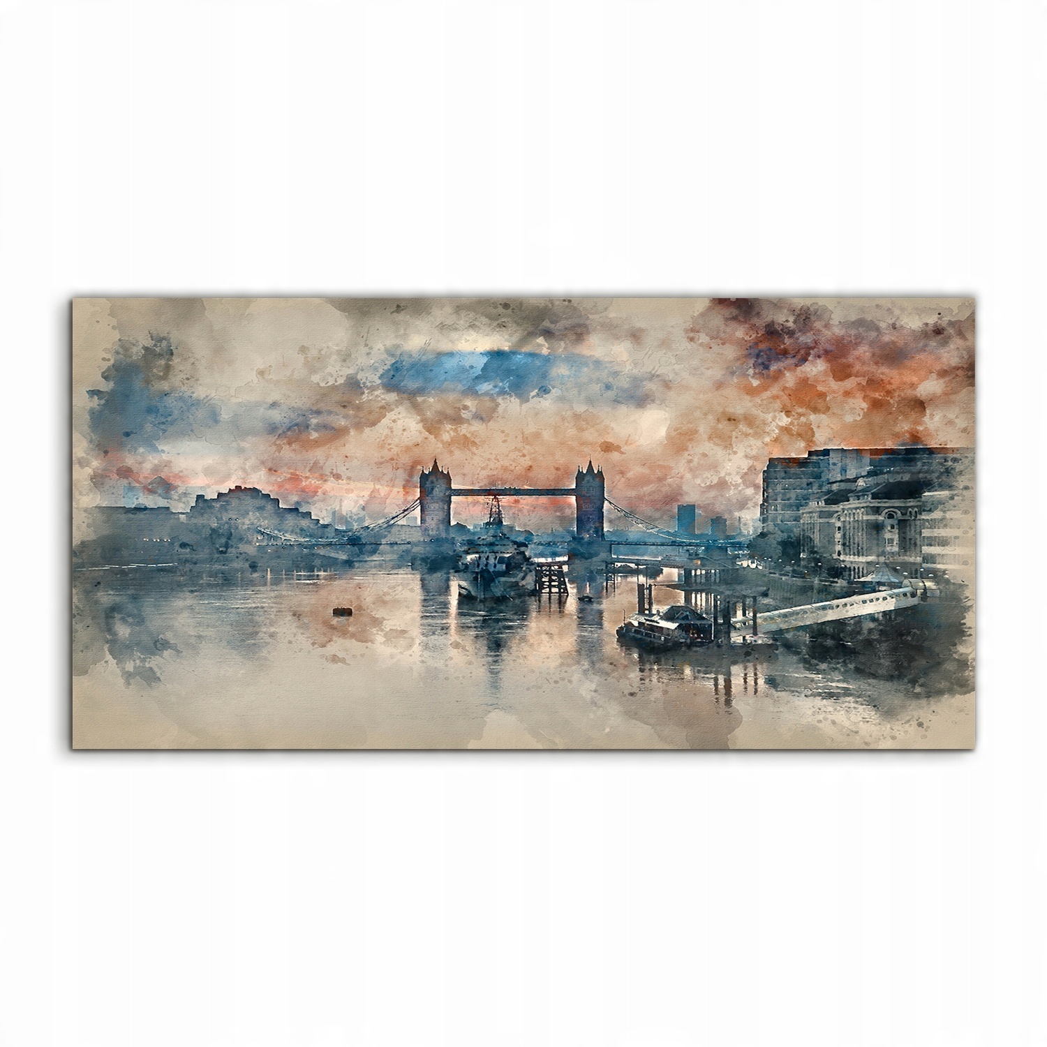 

Fotoobraz akryl 120x60 na ścianę Londyn Rzeka Most