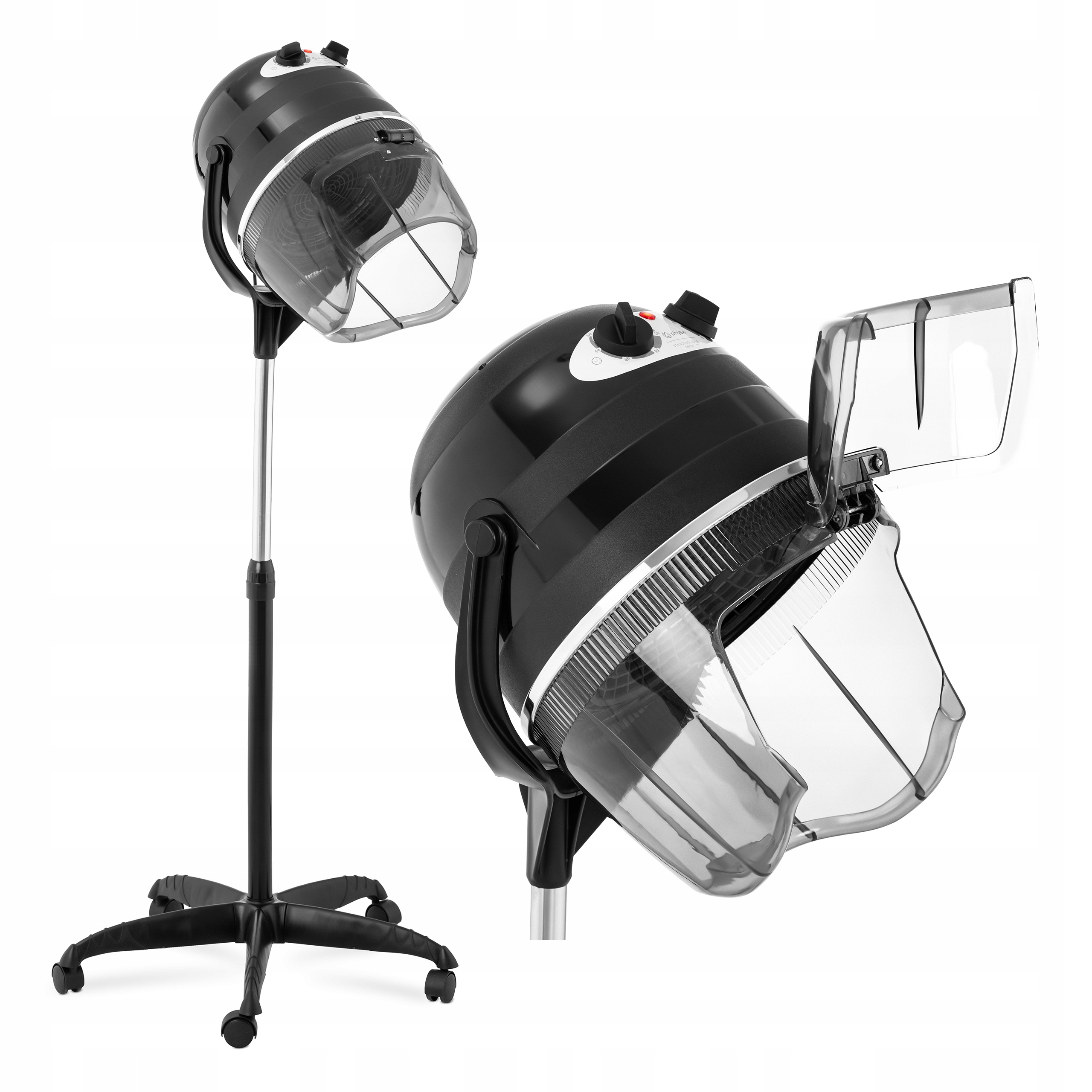 Vysoušeč vlasů se stojnou helmou na kolečkách, 1100 W, černý