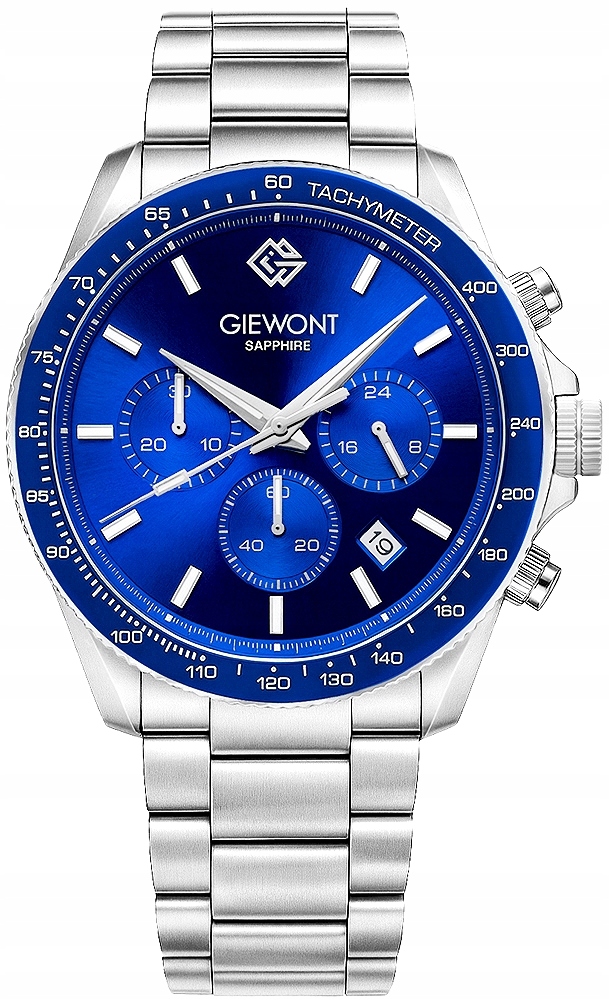 Pánské Hodinky Giewont Chronograph Sapphire Stříbrno-modré GW3520-B3