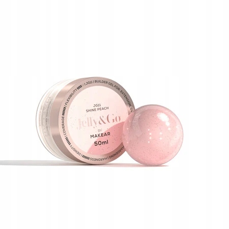 Stavební gel Makear Jelly&Go Shine Peach JG11 50 ml