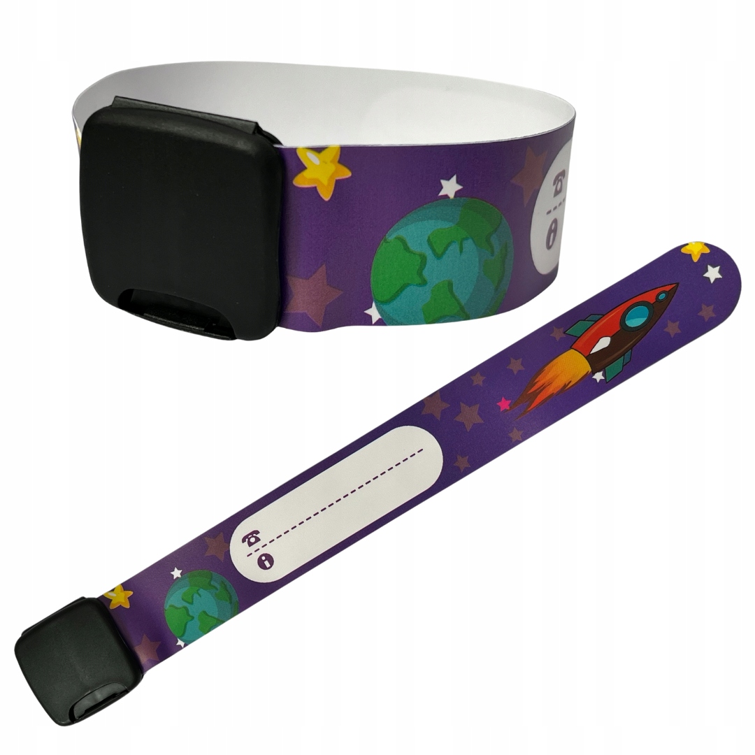 WODOODPORNA OPASKA IDENTYFIKACYJNA na rękę dla dziecka NA NUMER TELEFONU