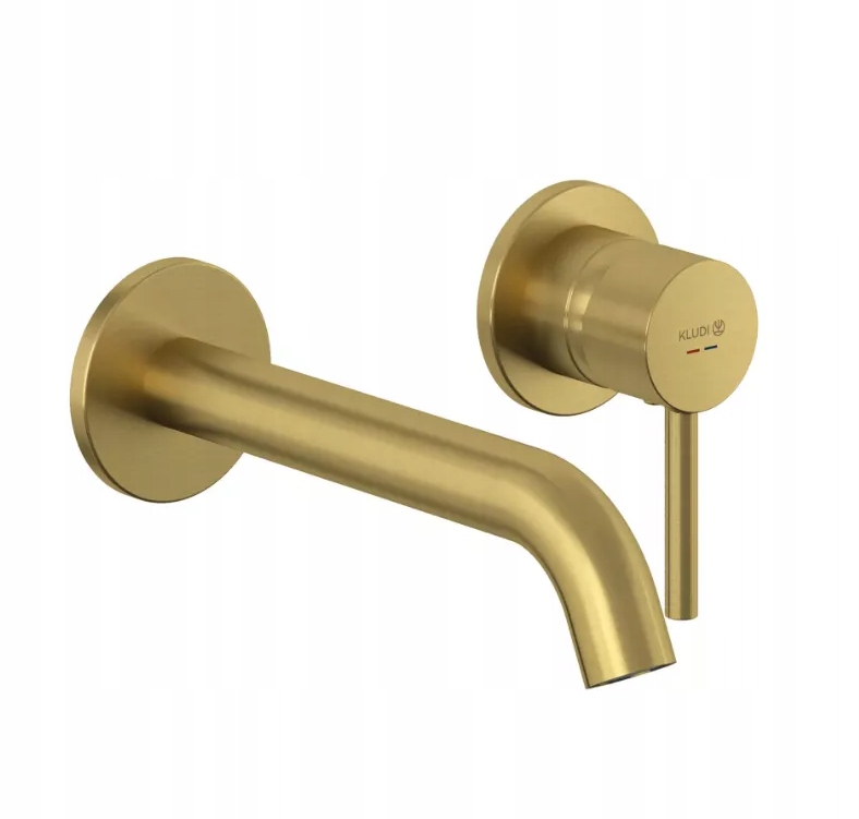 Bozz Podomítková umyvadlová baterie, výtok 230 mm, zlatá kartáčovaná