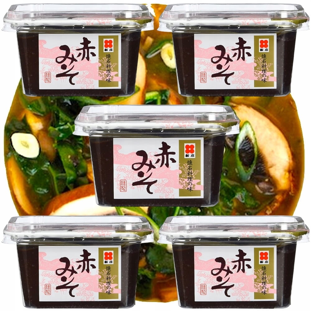 5 x pasta na japonskou polévku Shiro Miso Tmavě červená 300 g Shinjyo