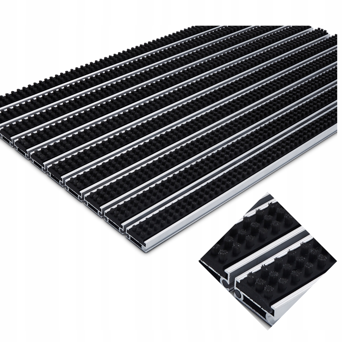 Polentex Aluminiová Rohožka Vstupná Systémová Kefová 80x50 C17