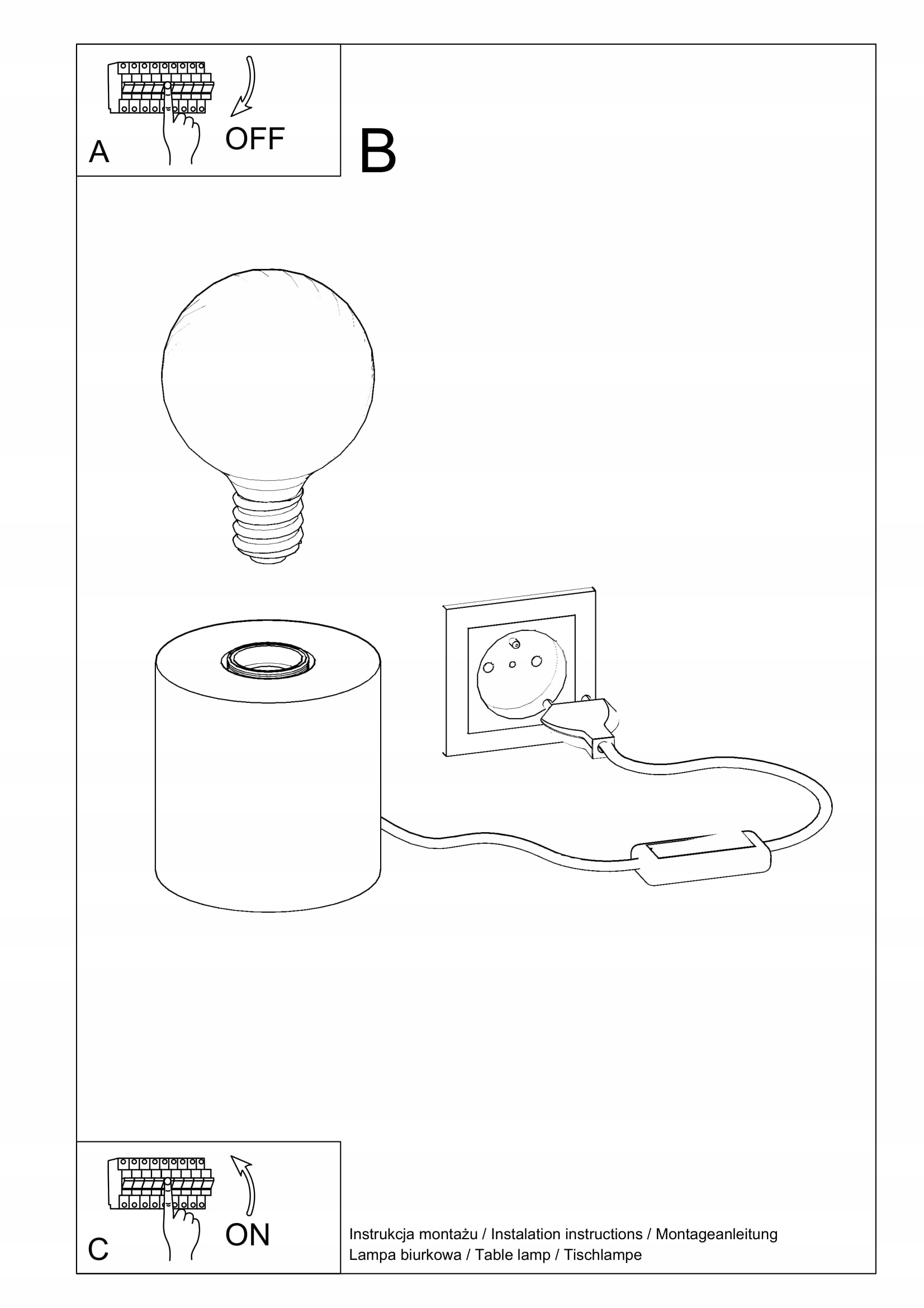 Lampa biurkowa SALGADO naturalne drewno skandynawski do jadalni i Biurkowe Kolekcja Solgado
