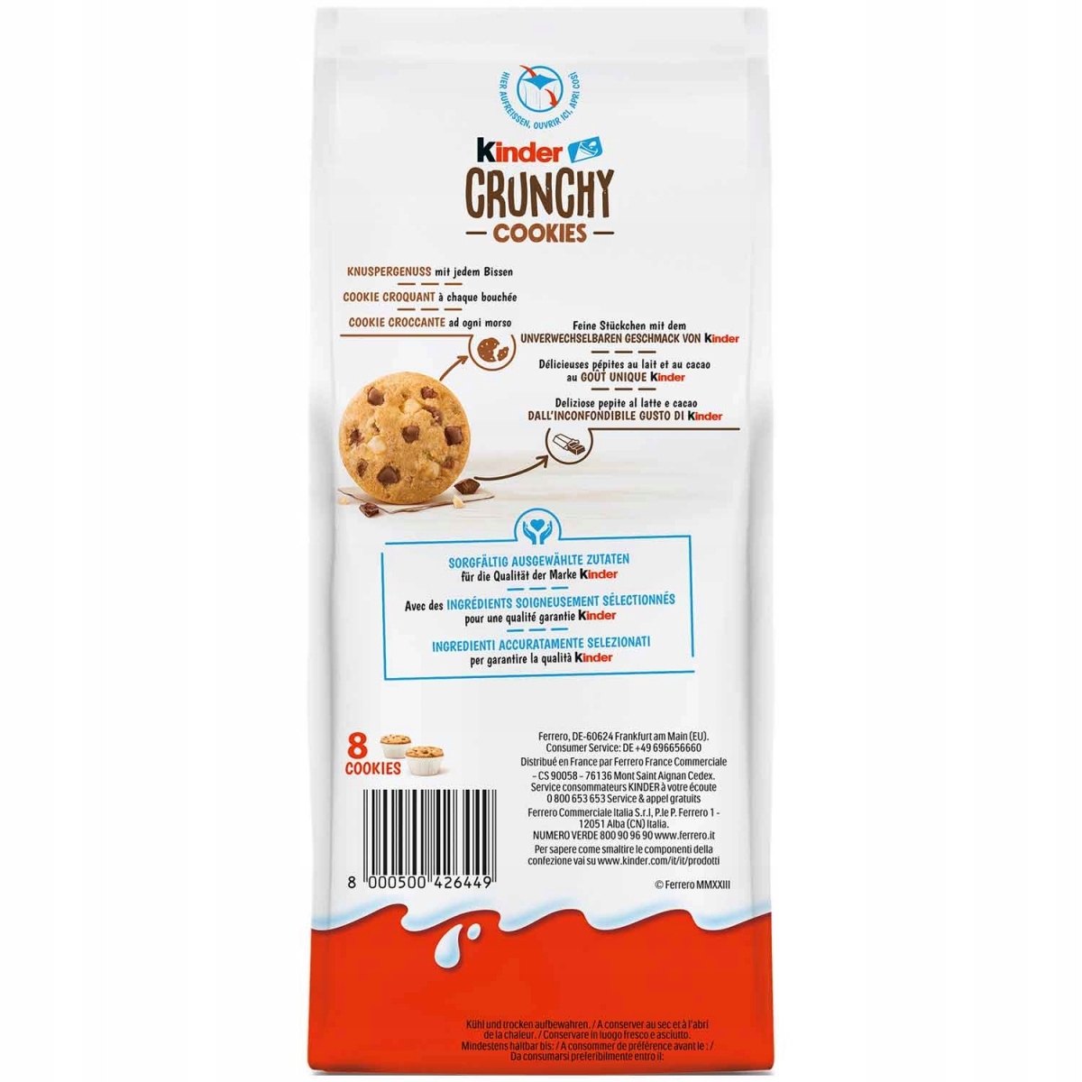 KINDER CRUNCHY COOKIE CIASTKA CIASTECZKA 136G FERERRO Marka Kinder