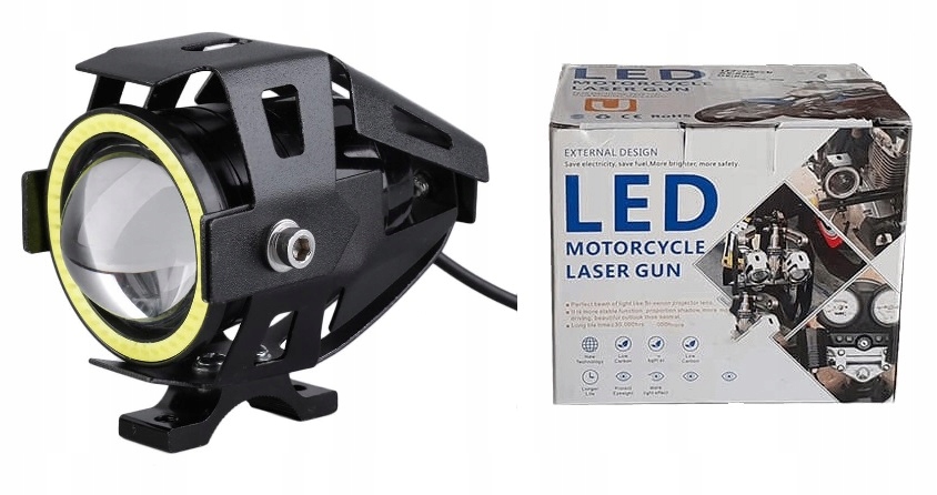 HALOGEN BI-LED SOCZEWKA MOTOCYKL QUAD RING ANGEL Numer katalogowy części brak