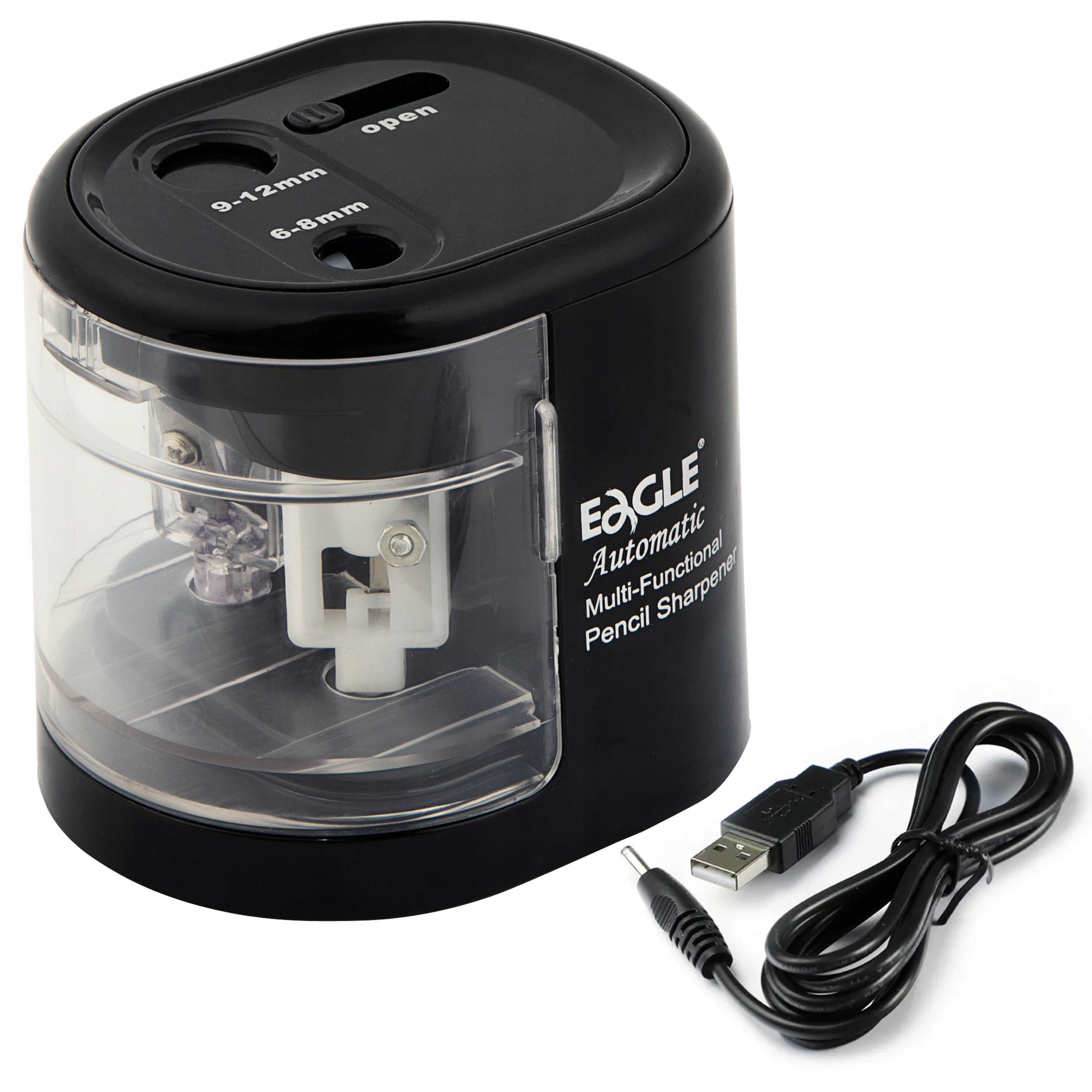 ТОЧИЛКА ДЛЯ КАРАНДАШЕЙ EAGLE EG-5161 BLACK С 2 ОТВЕРСТИЯМИ