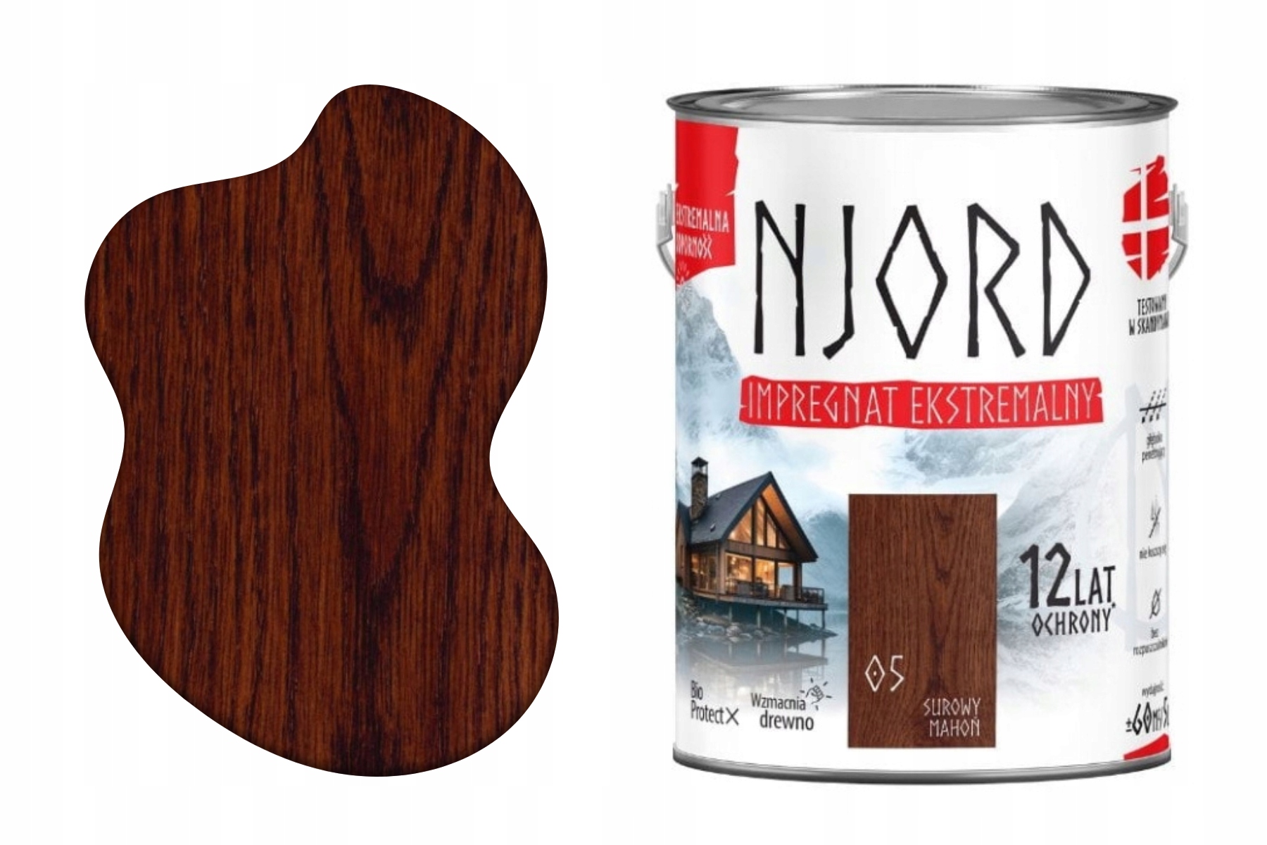 Njord Impregnat ekstremalny Njord Surowy mahoń 5L