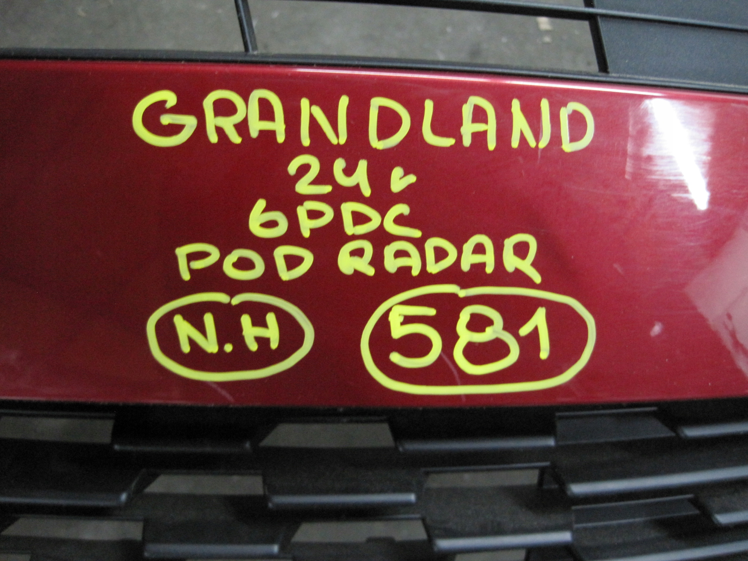 bumper OPEL GRANDLAND 6 PDC LIFT 24R front front