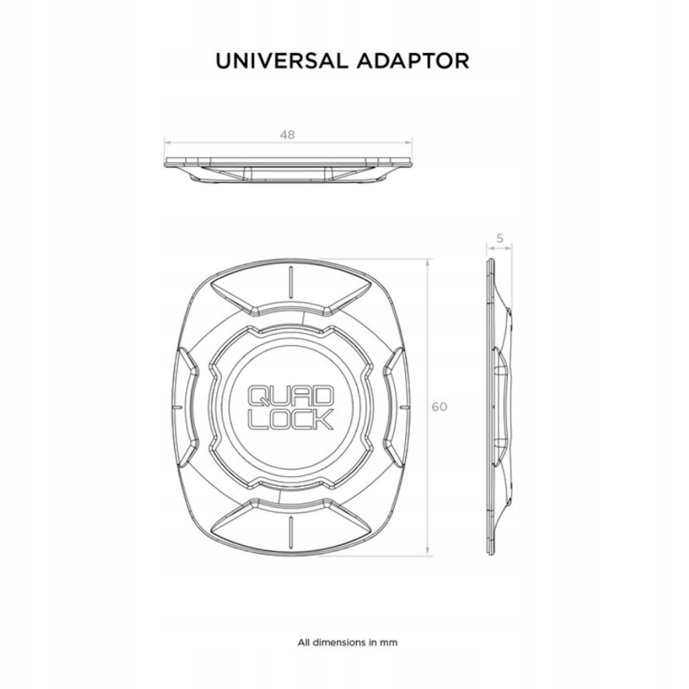 ADAPTER UNIWERSALNY QUAD LOCK MOCOWANIE NA TELEFON UNIVERSAL ADAPTOR Producent inny