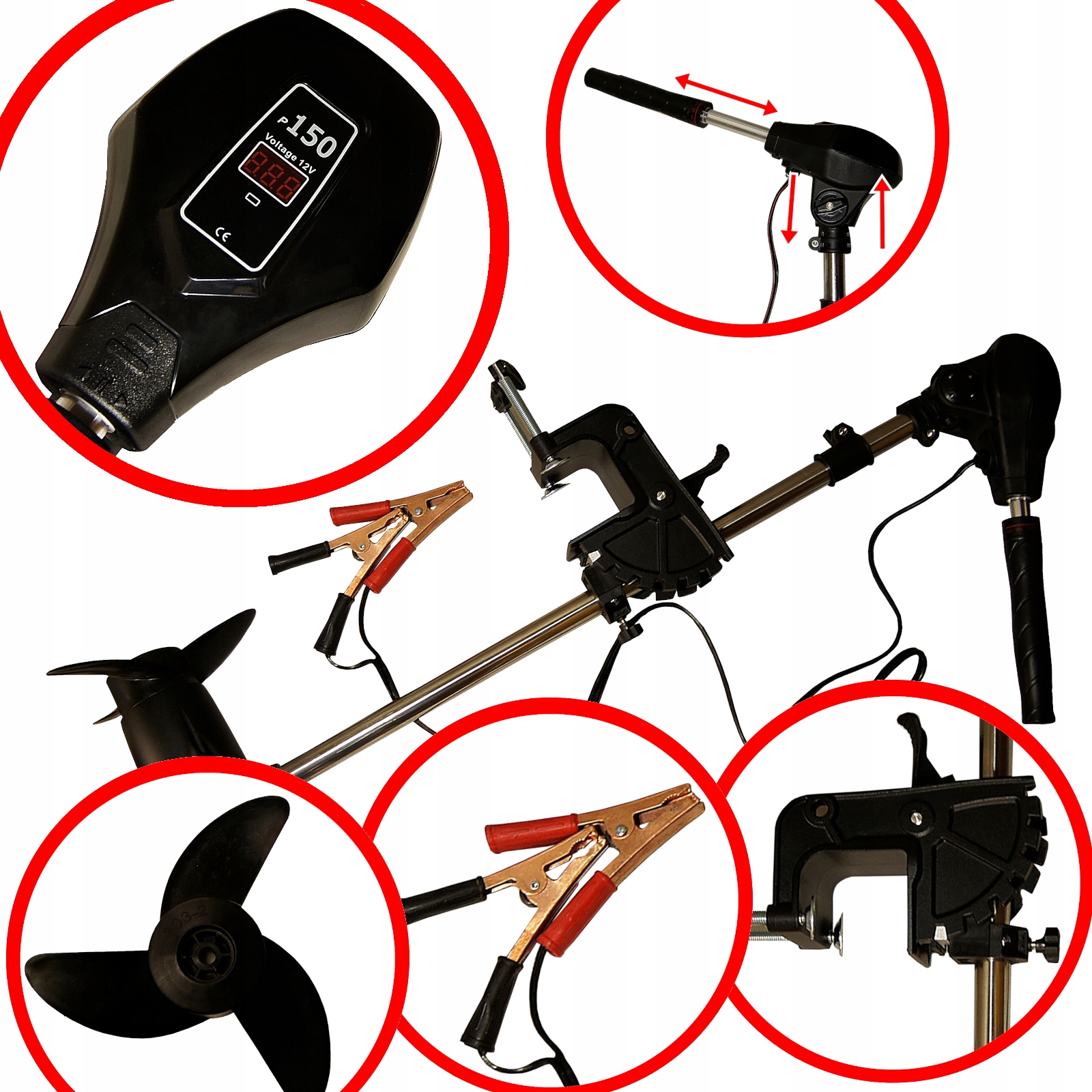 Bezszczotkowy silnik zaburtowy elektryczny 12V 70LBS 780W z Maximizer