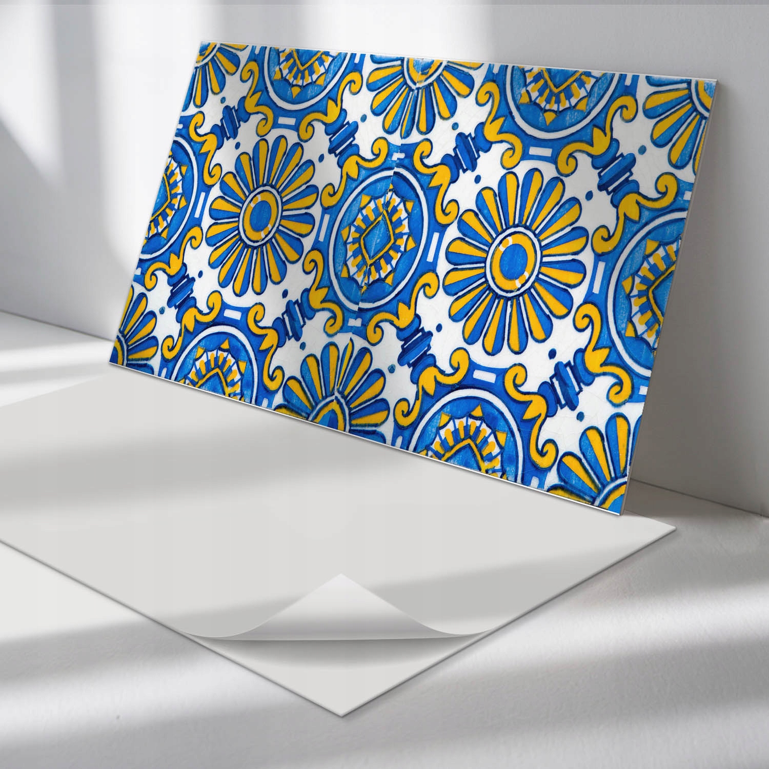 Sada samolepiacich Pvc panelov Kvetinový vzor na dlaždiciach 6 ks 60x30 cm