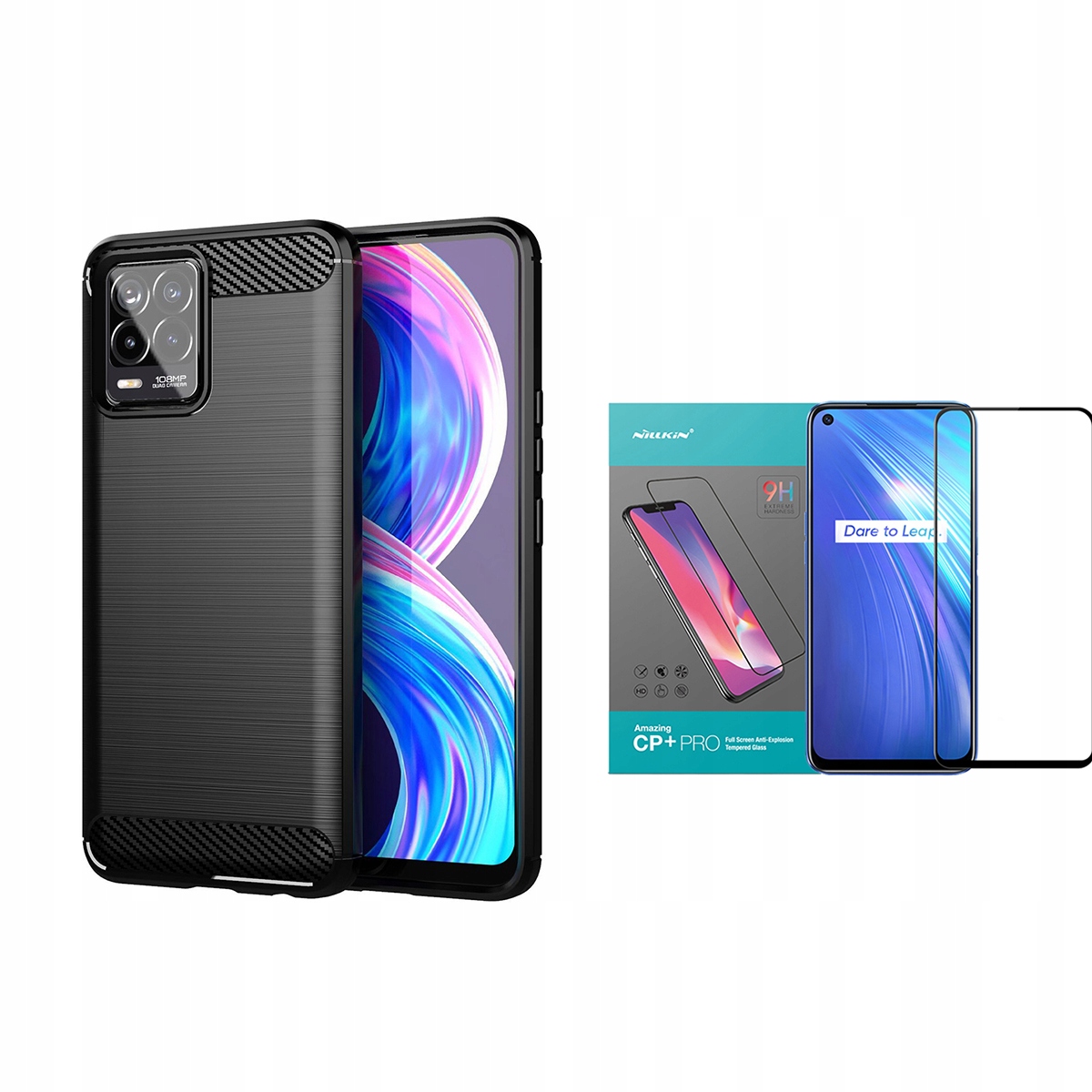 

Tpucarbon Etui Do Realme 8/8 Pro + Szkło Nillkin