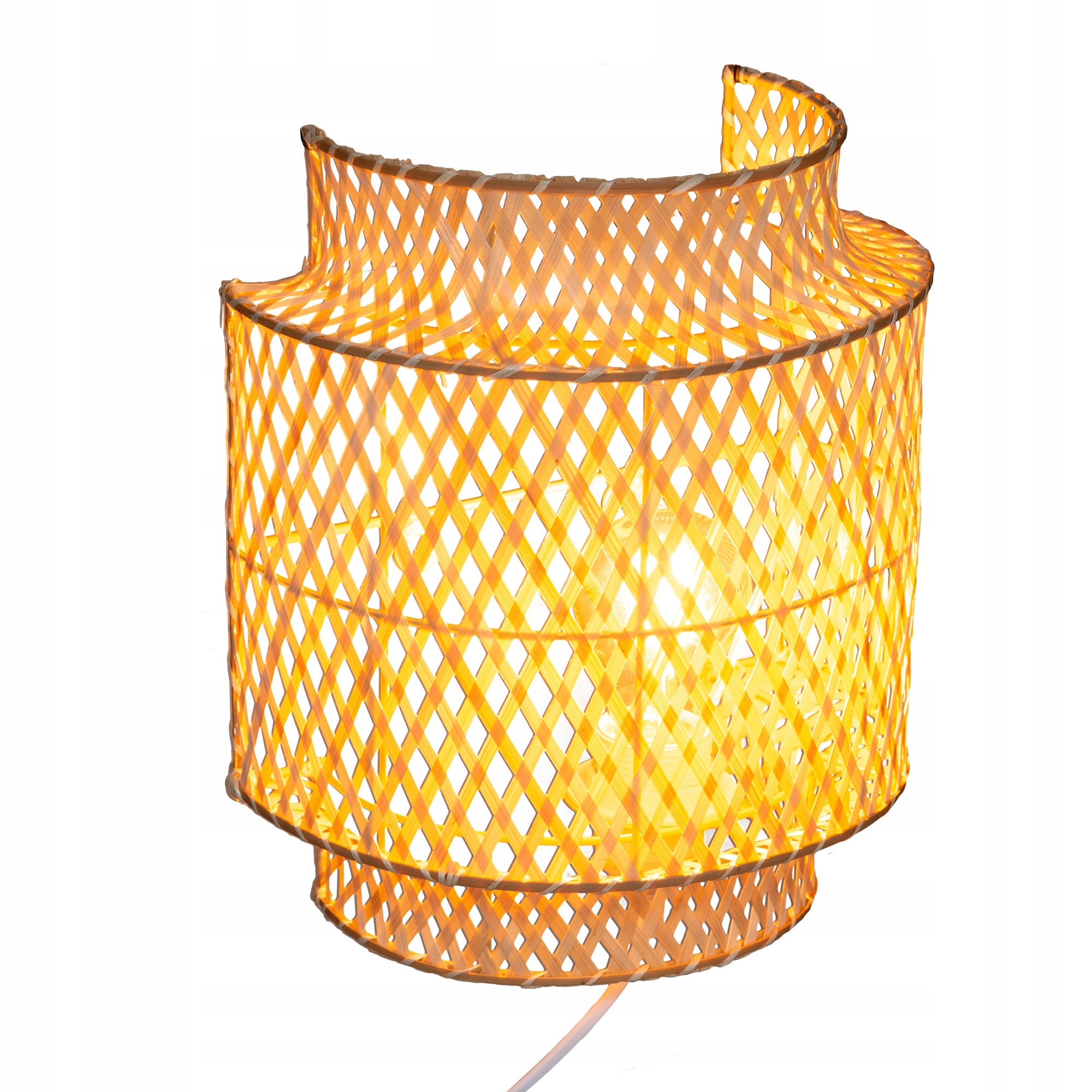 Stolní lampa Liby, 28 cm, bambusová