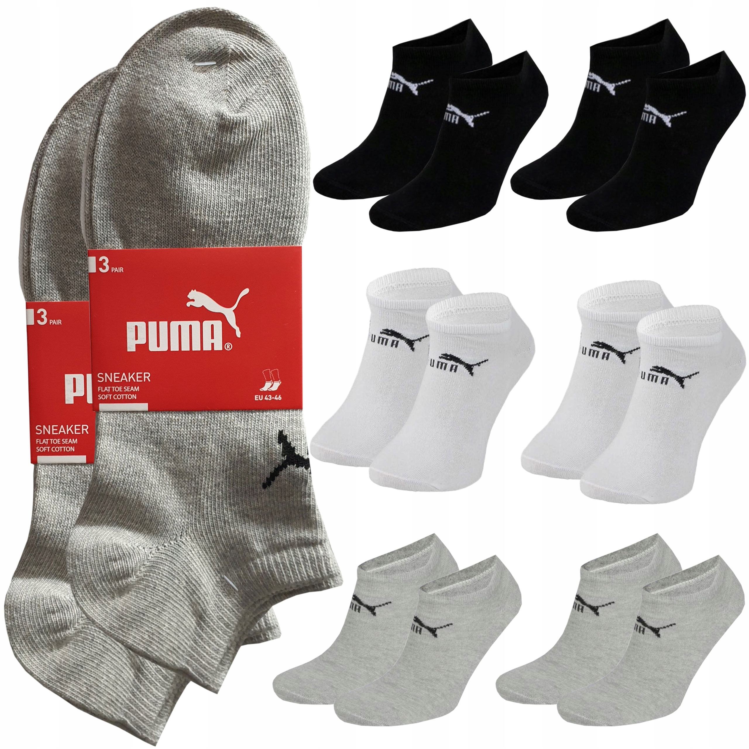 

Puma Skarpety Stopki, Kolor , 2x3pak , 43-46