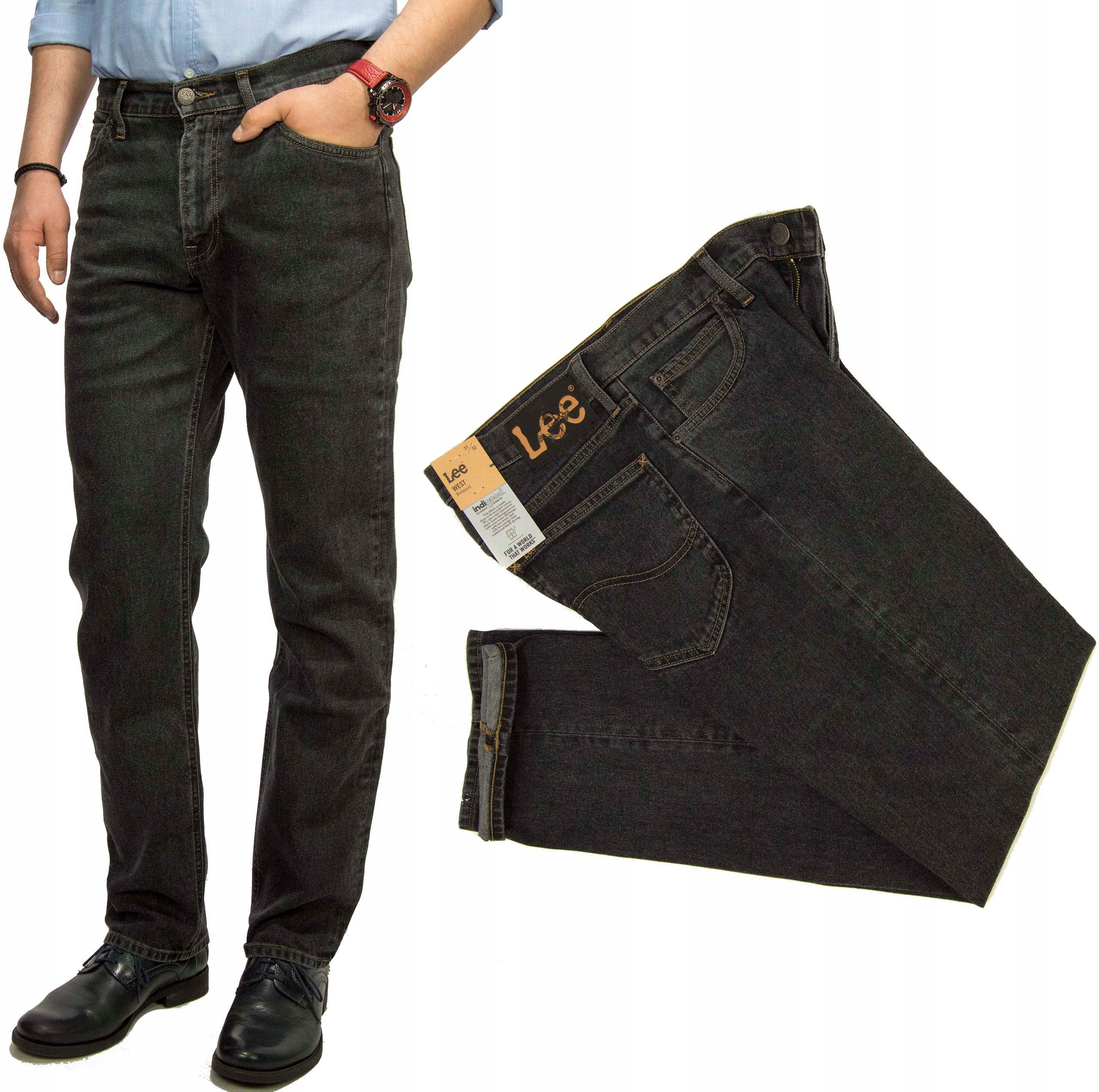 

Lee West Black Rinse męskie spodnie jeansy W33 L30