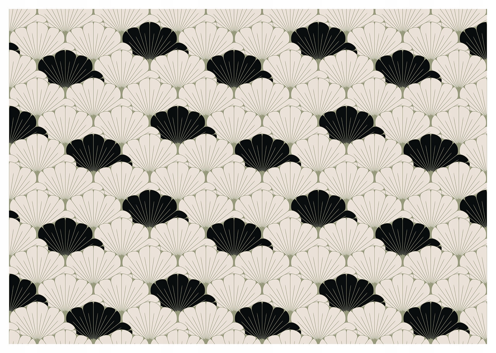 Vliesová fototapeta Japonské vzory Listy minimalizmus 416x254 lepidlo