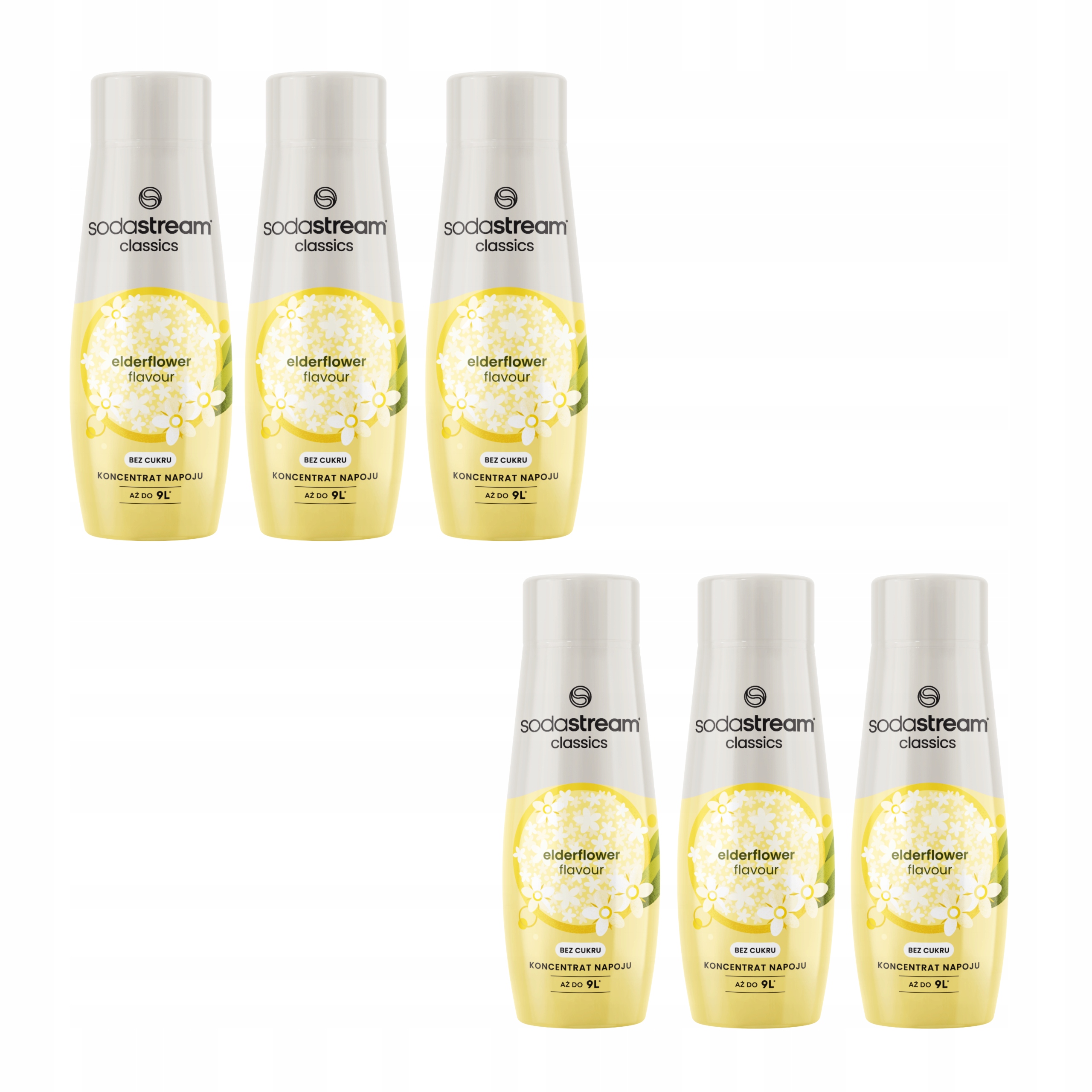 Levně Sada šesti sirupů Sodastream 6x Elderflower s příchutí bezového květu bez cukru