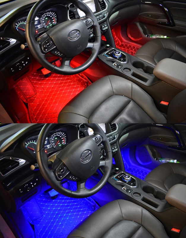 LEDY DO AUTA OŚWIETLENIE WNĘTRZA RGB + PILOT PASKI LED DO KABINY AUTA Typ samochodu Samochody ciężarowe Samochody dostawcze Samochody kempingowe Samochody osobowe