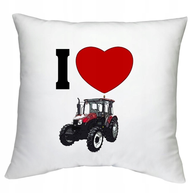 PODUSZKA KRÓL PÓL ROLNIK TRAKTOR CIĄGNIK WZORY Kolor biały