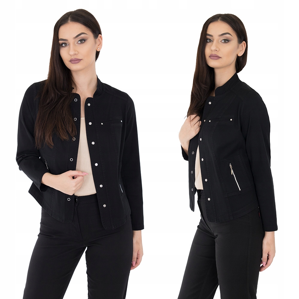 

Żakiet Kurtka Bawełna Stójka (38-52) Czarny r.50