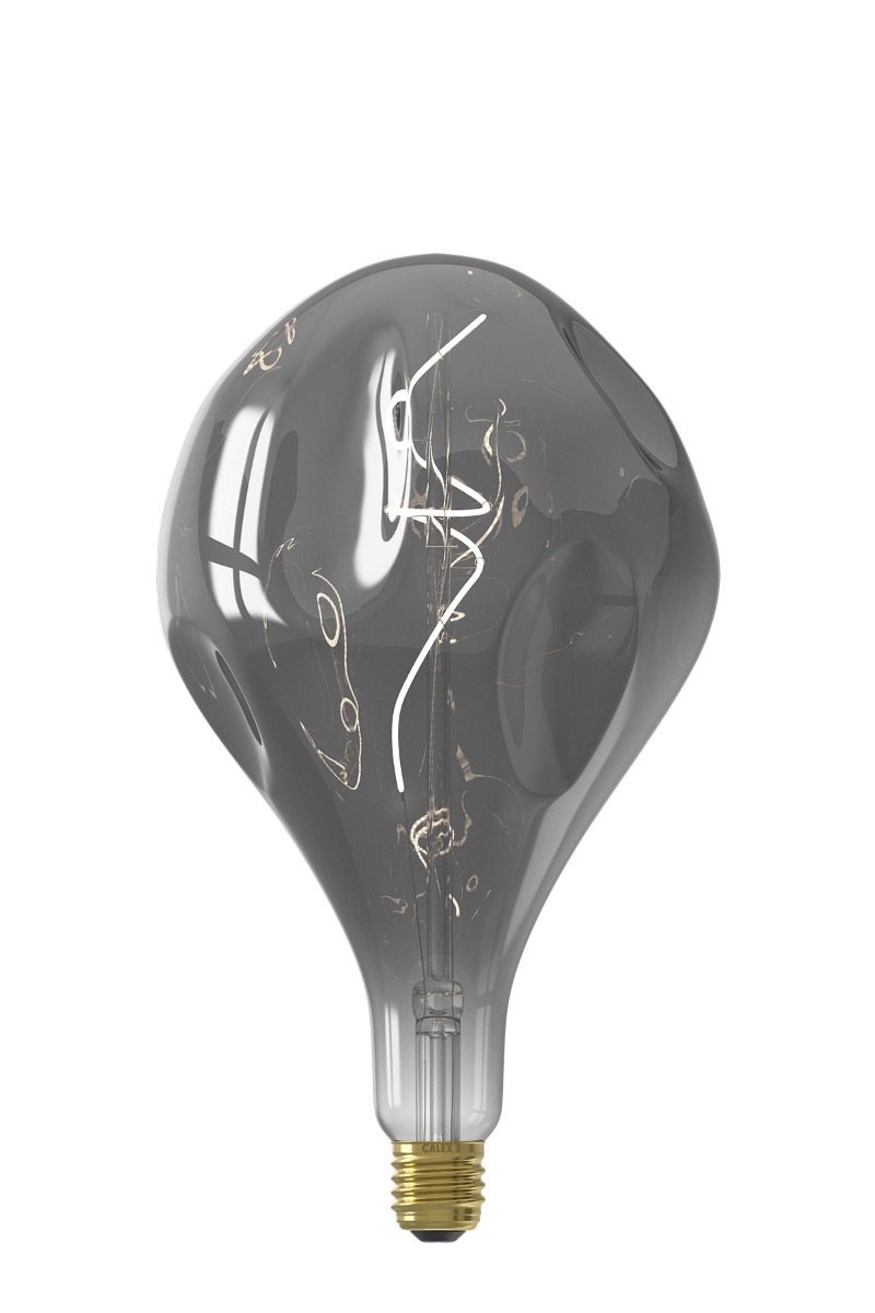 Veľká retro ozdobná žiarovka Calex Organic Led 6W E27 Evo Titanium 2100K